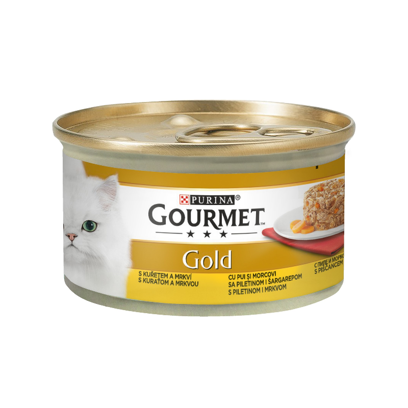 GOURMET Gold Savoury Cake konzerva Piletina/Mrkva komadići u umaku 85g